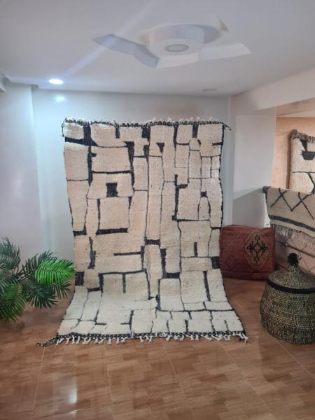 White Mansoor Marokkaans handgemaakt tapijt